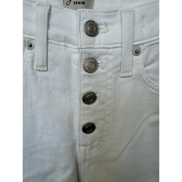 J. Crew 10" Vintage Straight Denim Jeans White Button Fly Women Sz 25 Tall NWT - Picture 6 of 10